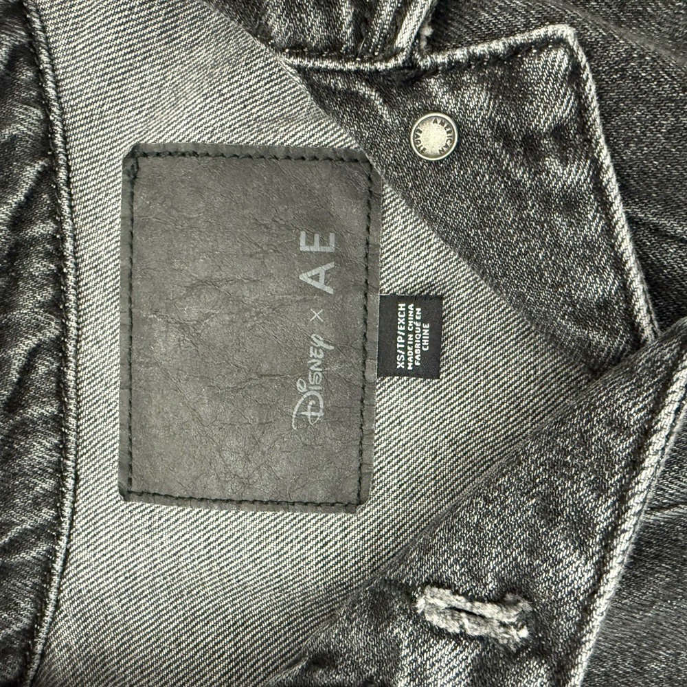 Mickey Mouse Denim Jacket - Black - image 3